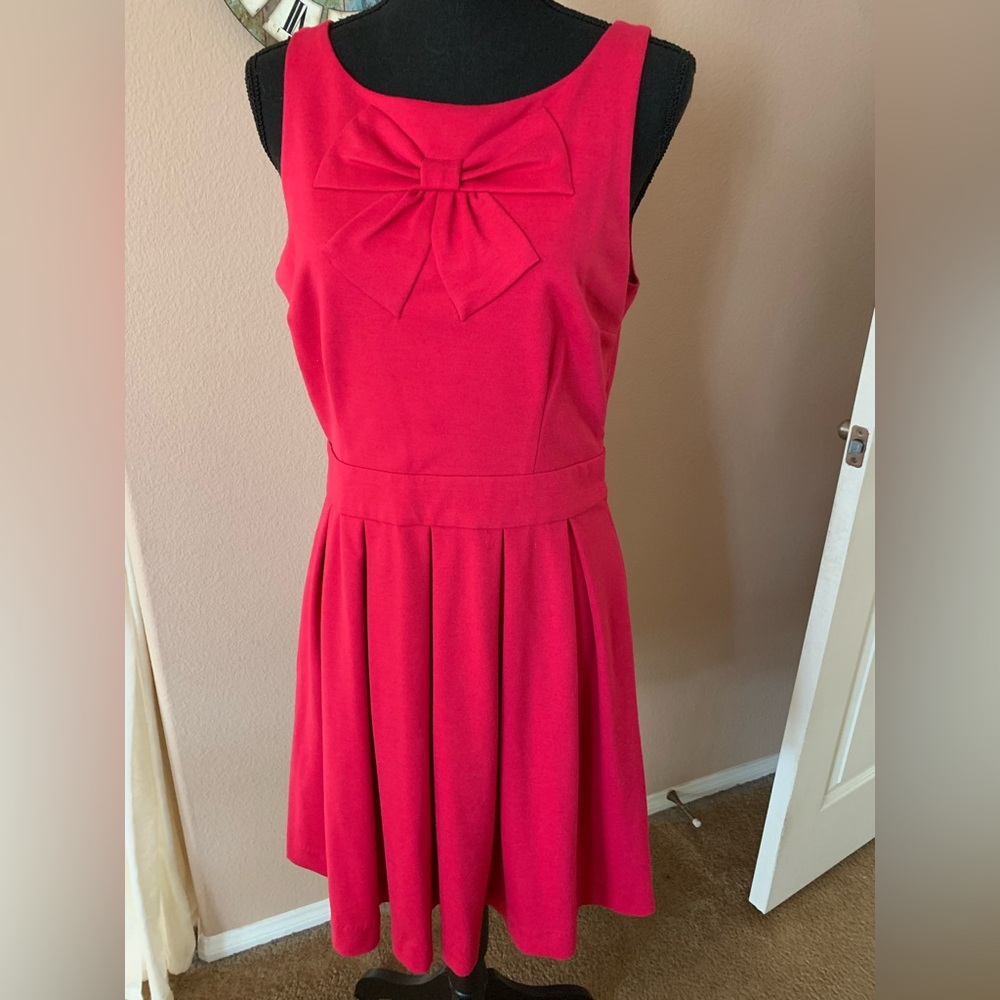 Lauren Conrad. Hot pink. Sleeveless, to the knee dress. Size M.